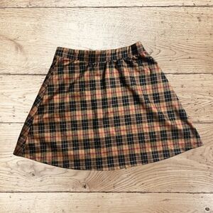 Originality Juniors Grunge Mini Plaid Skirt Schoolgirl Striped Bottom Small